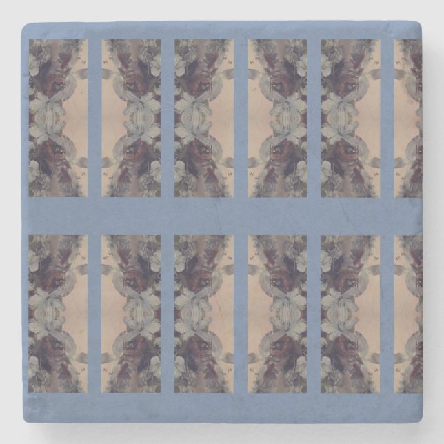 Blue Vintage Stone Coaster (Front)