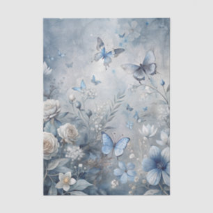 Blue Vintage Summer Print Tissue Paper