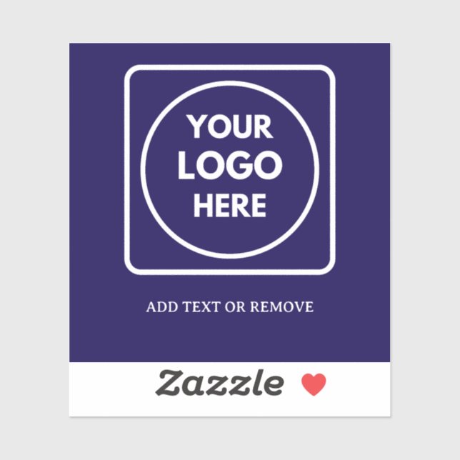 Blue Vinyl Logo Business Promo QR Code label (Sheet)
