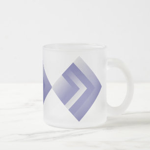 Blue violet 2022 frosted glass coffee mug