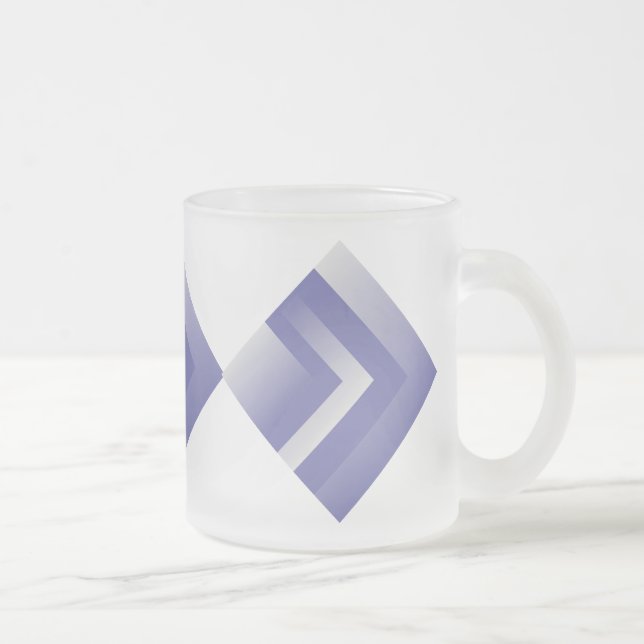 Blue violet 2022 frosted glass coffee mug (Right)