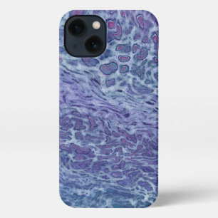 Blue & Violet Acrylic Abstract Fluid Art iPhone 13 Case