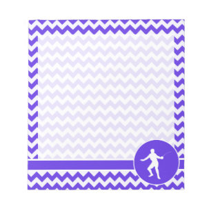 Blue Violet Chevron; Fencing Notepad