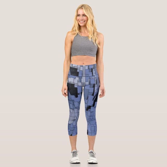Blue violet city capri leggings (Front)