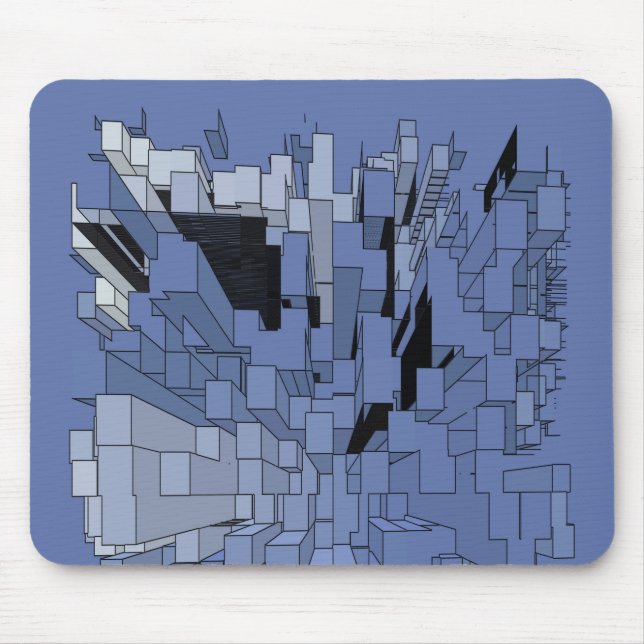 Blue violet city mouse mat (Front)