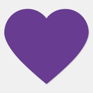 Blue-violet (colour wheel) (solid colour)  heart sticker