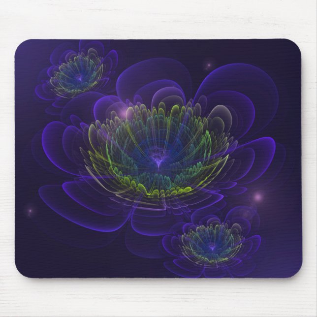 Blue Violet Corolla Flower Mouse Mat (Front)