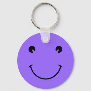 Blue Violet Face Key Ring