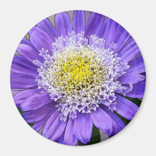 blue violet flower magnet