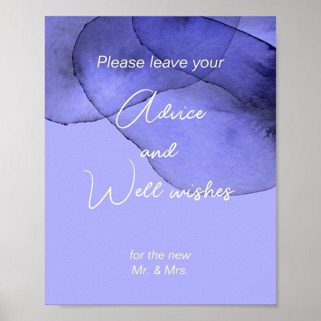 Blue violet lavender Advice and Well wishes   Poster (Front)
