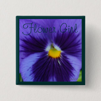 Blue-Violet Pansy 15 Cm Square Badge