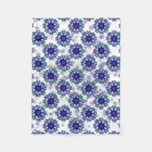 Blue Violet Perennial Fleece Blanket