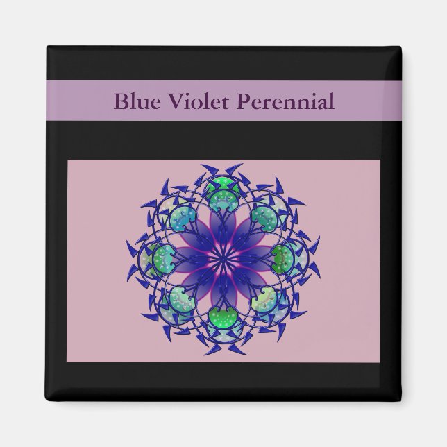 Blue Violet Perennial Magnet (Front)