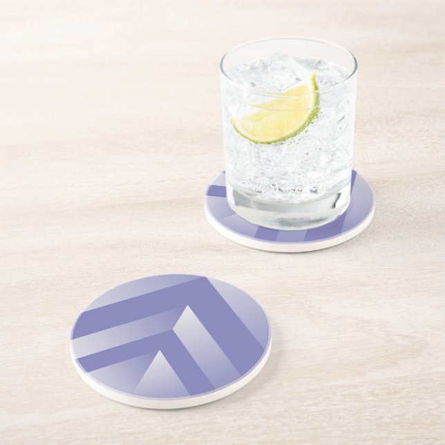 Blue violet shades coaster (Side)
