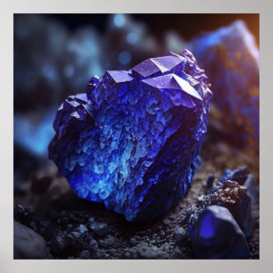 Blue Violet Tanzanite Inspired Crystal Poster