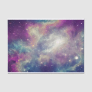 Blue Violet Teal Cosmic Nebula Milky Way Tissue Paper