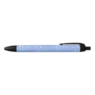 Blue Violet Trendy Triangles Geometric Black Ink Pen