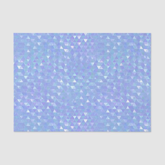 Blue Violet Trendy Triangles Geometric Party Tissue Paper (Front)