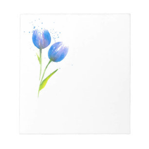 Blue Violet Tulips Notepad