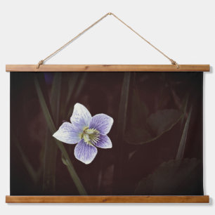 Blue Violet Wild Flower Nature Hanging Tapestry