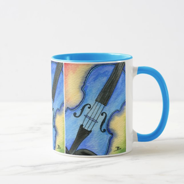 Blue violin mug (Right)