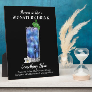 Blue Vodka Drink • PERSONALIZED Signature Drink Plaque