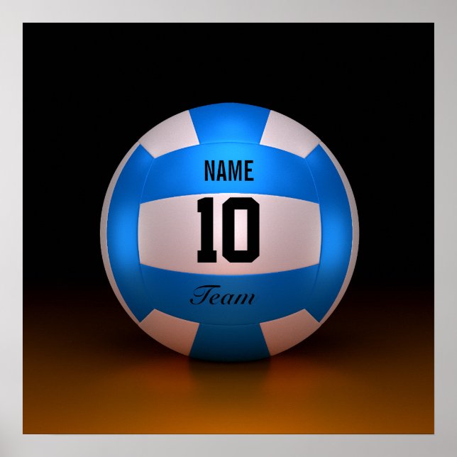Blue Volleyball Poster (Front)