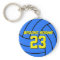 Blue Volleyball Sports Team Keychain