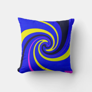 Blue vortex cushion
