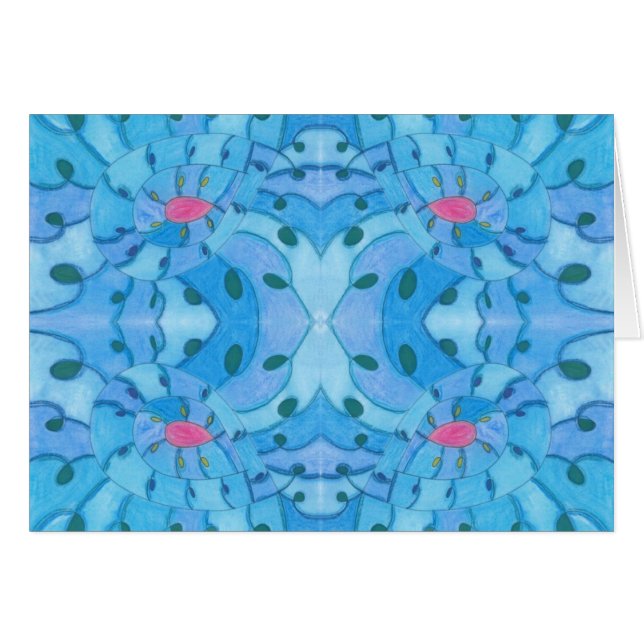 Blue Vortex Greeting Card (Front Horizontal)