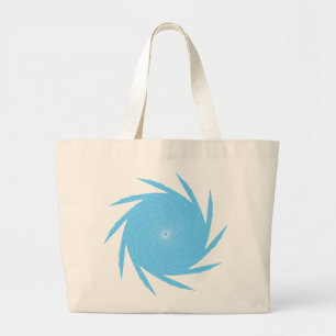 Blue Vortex Large Tote Bag