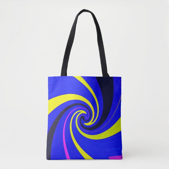 Blue vortex tote bag (Front)