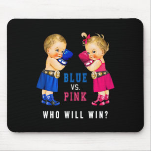Blue Vs Pink Boxing Babies Gender Reveal Party S Mouse Mat
