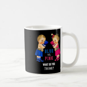 Blue Vs Pink Boxing Babies Gender Reveal S  Coffee Mug