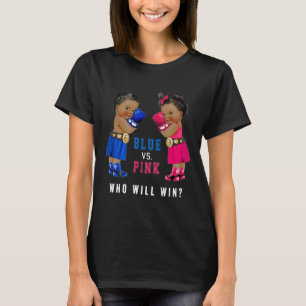 Blue Vs Pink Ethnic Boxing Babies Gender Reveal S  T-Shirt