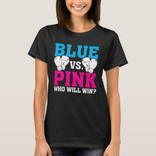 Blue Vs Pink Ethnic Boxing Babies Gender Reveal T-Shirt