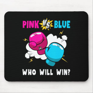 Blue Vs Pink Who Will Win Gender Reveal Party Boxi Mouse Mat