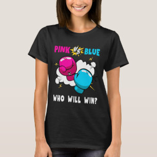 Blue Vs Pink Who Will Win Gender Reveal Party Boxi T-Shirt