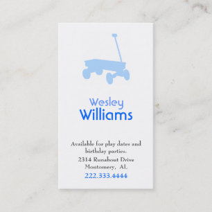 Blue Wagon Children Play Date Card