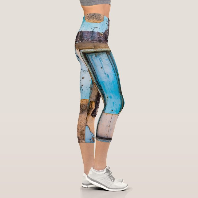 Blue wall and door capri leggings (Right)