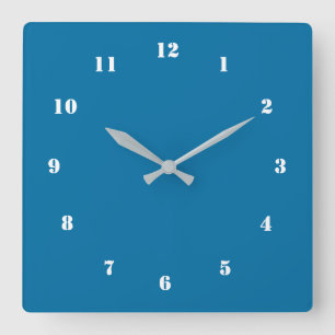 Blue Wall Clock Custom Colours Your Own Design
