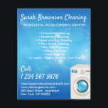 Blue Washing Machine Janitorial Maid House Clean Flyer<br><div class="desc">Blue Washing Machine Janitorial Maid House Clean</div>