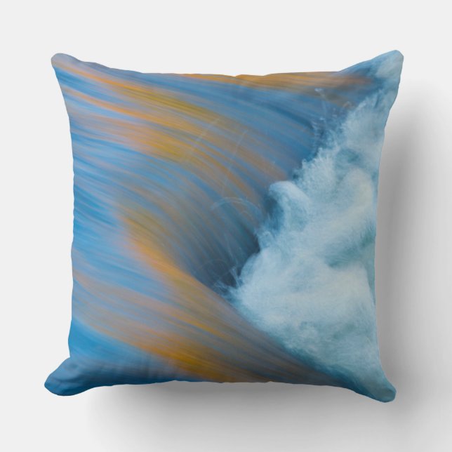 Blue water abstract, Canada Cushion (Front)