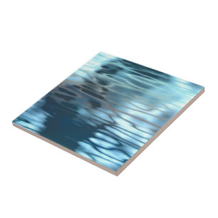 Blue Water Abstract Tile