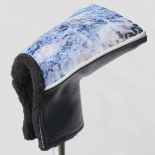 Blue water and colourful stones golf head cover