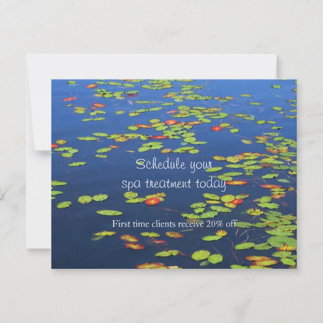 Blue Water and Lily pads Invitations (Front)
