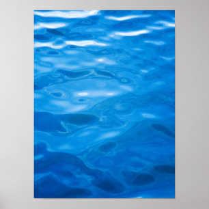 Blue Water Background - Customized Template Poster