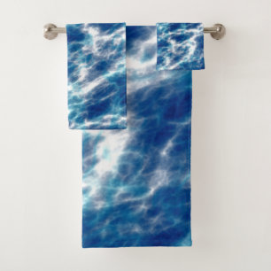 Blue Water Bath Towel Set