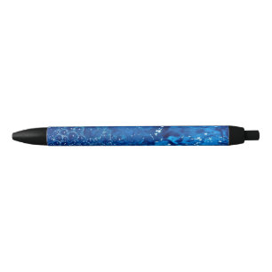 Blue water black ink pen