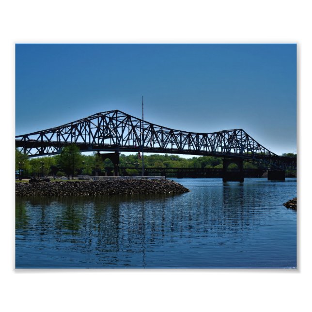 Blue water bridge photo print (Front)
